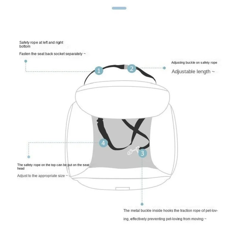 2-in-1 Pet Dog Carrier Folding Car Seat Pad - JustUsRacers