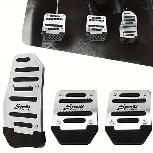 Universal Non-Slip Aluminum Manual Transmission Pedal Cover Set - JustUsRacers