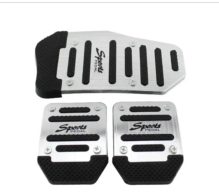 Universal Non-Slip Aluminum Manual Transmission Pedal Cover Set - JustUsRacers