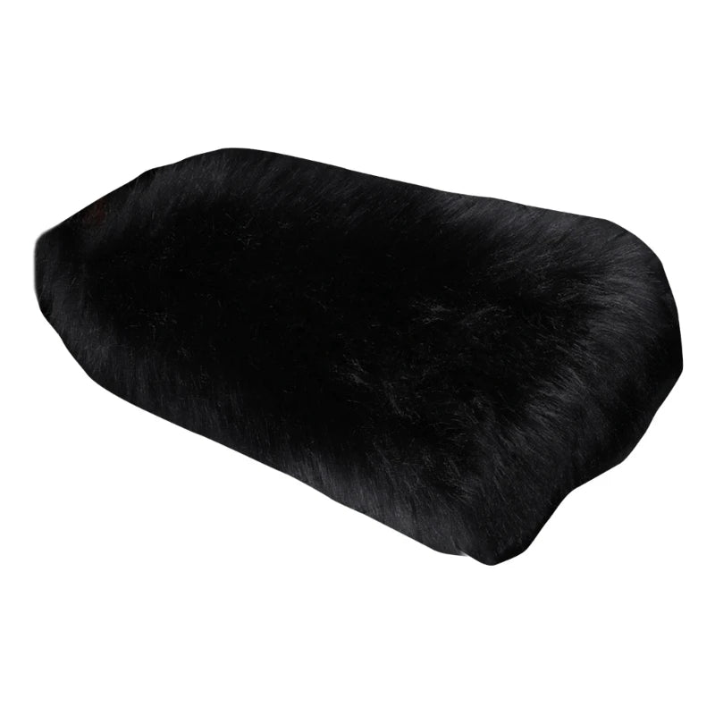 Furry Sheepskin Wool Car Armrest Cover - JustUsRacers