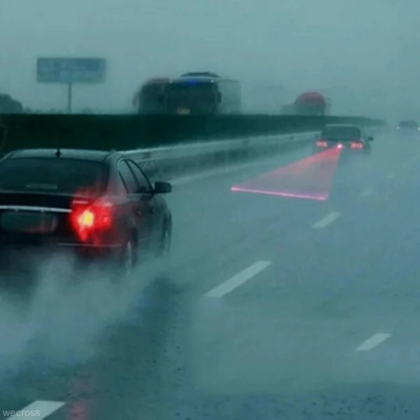 "Universal LED fog tail light: Enhances vehicle safety in rainy conditions. Not a toy or decoration."