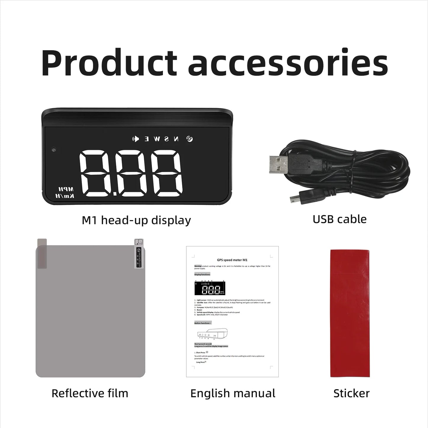 M3 Auto OBD2 HUD GPS Head-Up Display - JustUsRacers