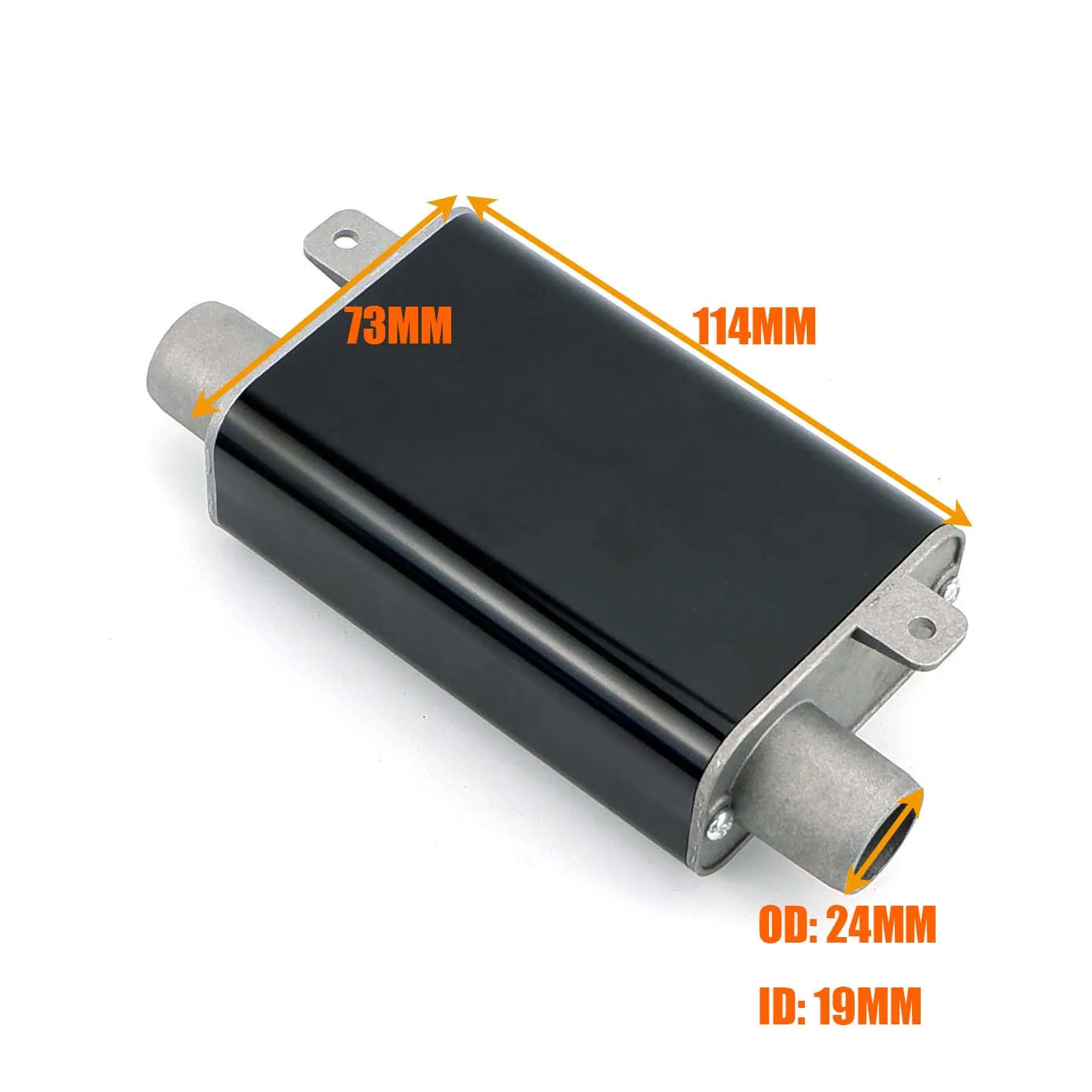 "24mm S-curved diesel heater pipe exhaust silencer for car, truck, and campervan applications."