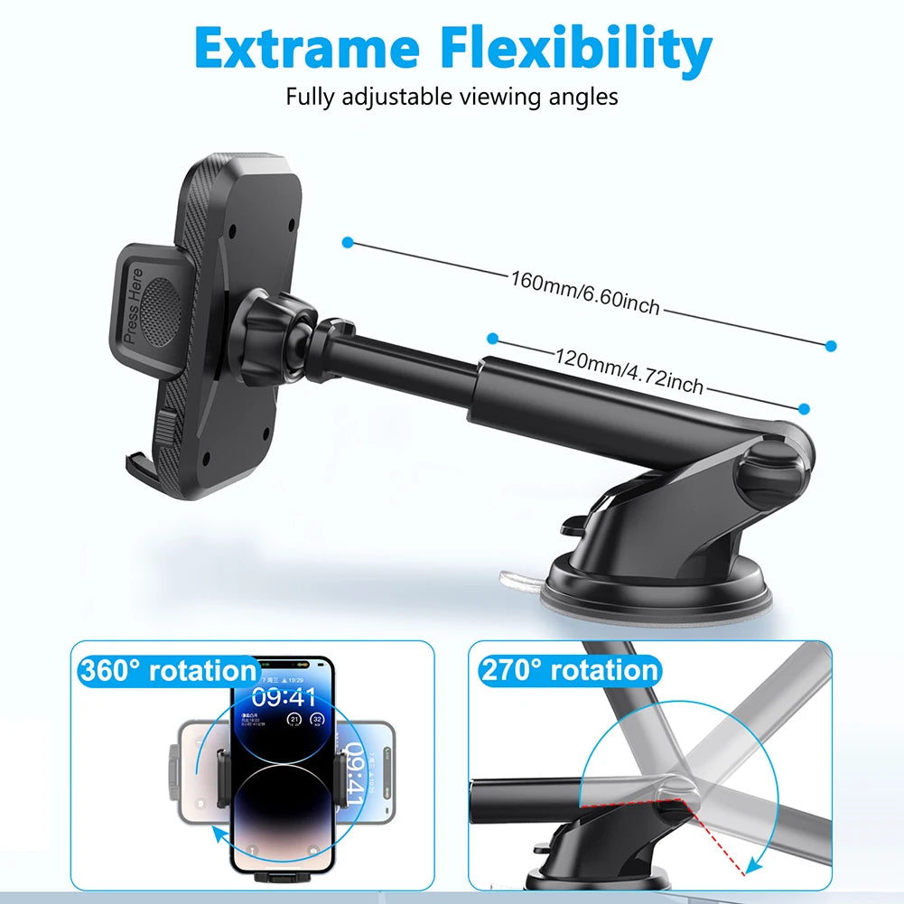 Car Phone Holder Mount with Suction Cup - JustUsRacers