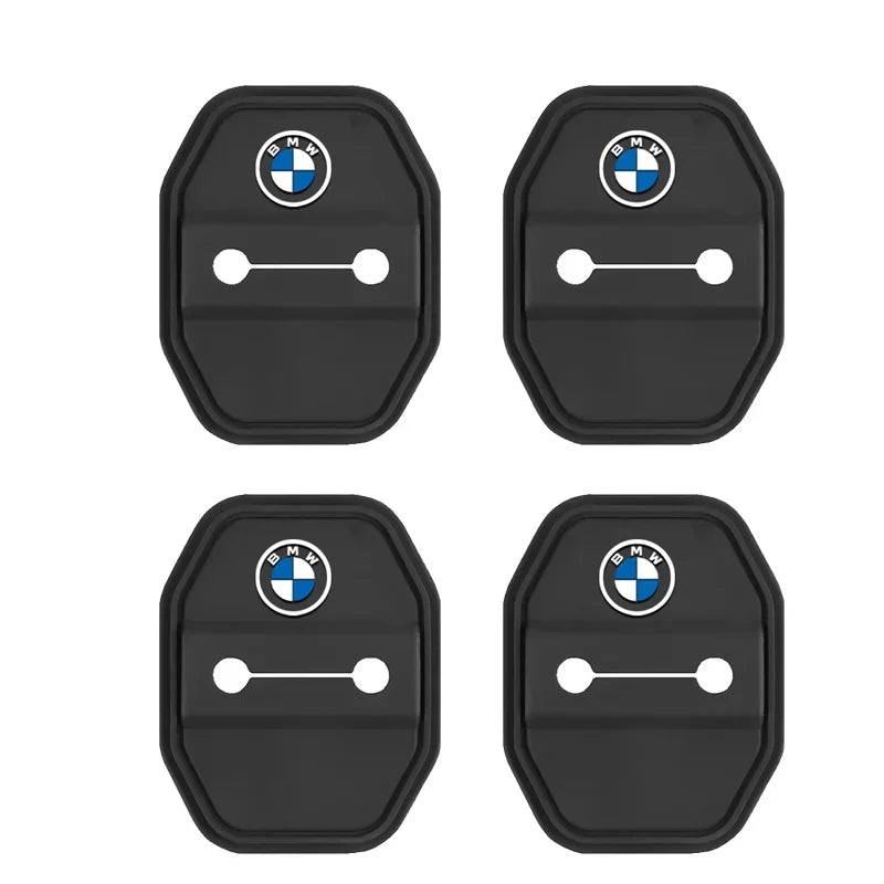 Four door latch cushions for BMW E36 and E46 models. Reduces loud clicking sounds when closing doors. Set includes 2-4 pieces