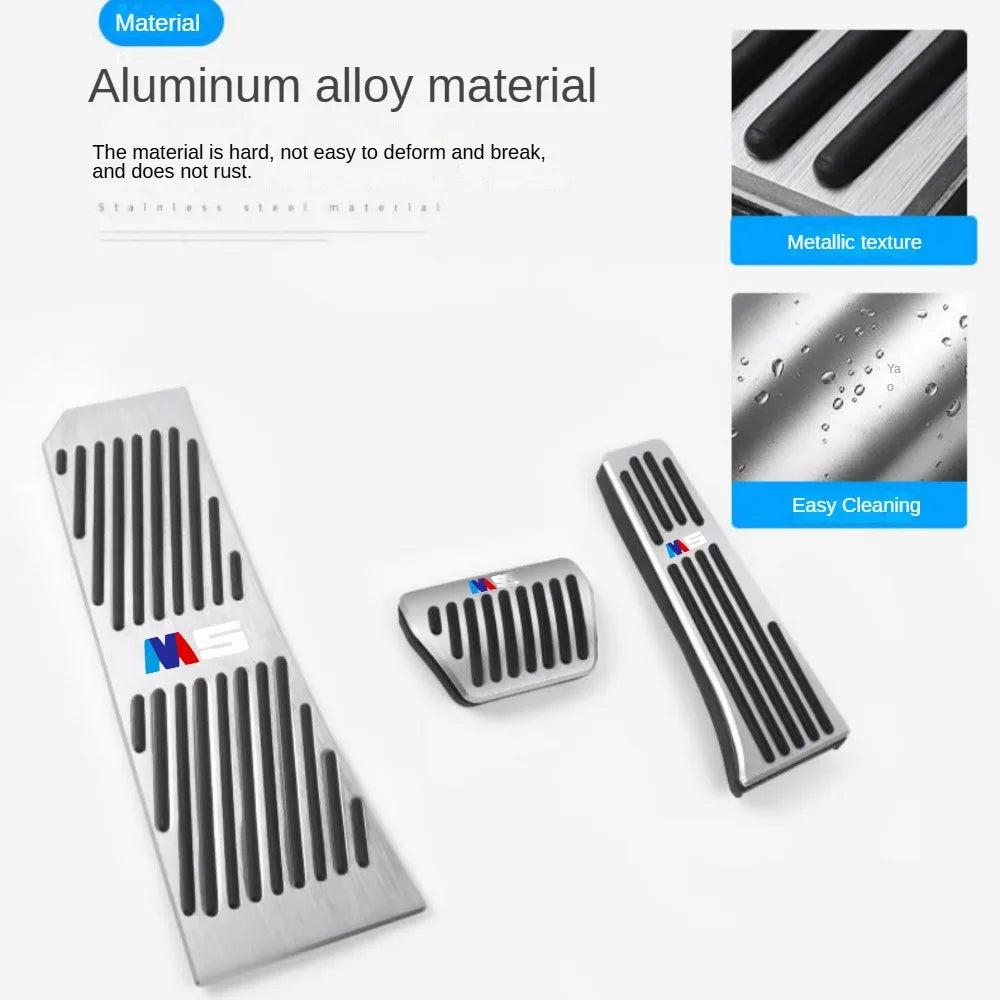 BMW Foot Pedal Covers Stainless Steel Rubber Anti-Slip Pedals - JustUsRacers