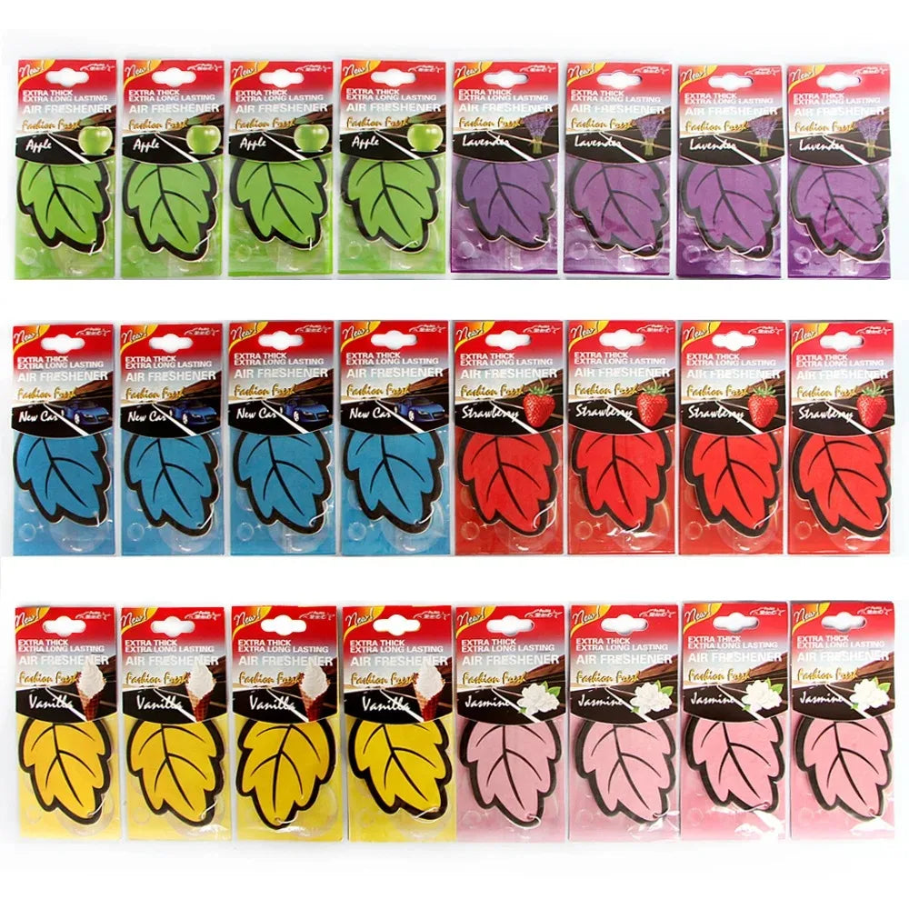 'Butterfly-shaped car air fresheners (set of 6) in natural scents. Hang in vents for freshness.'