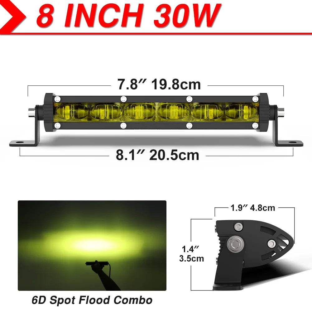 6D Ultra Strip LED Light Bar - JustUsRacers