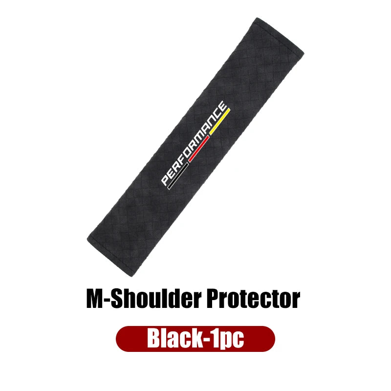 Black BMW E36, E39, E46 seat belt shoulder pad cover. Provides additional comfort and protection.
