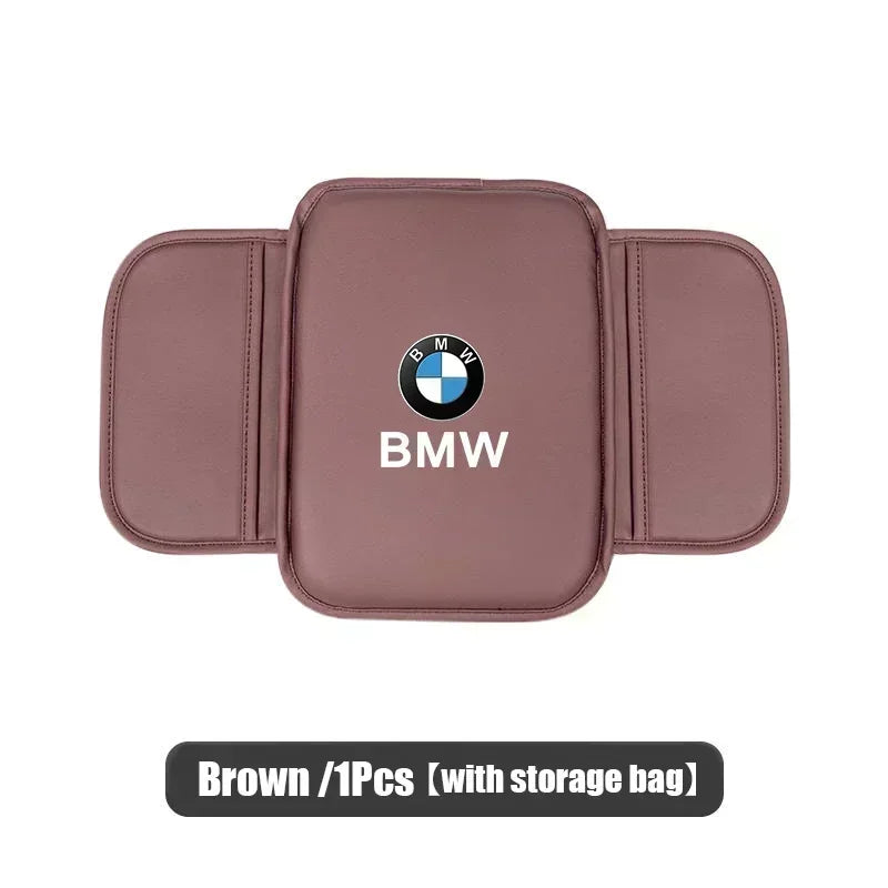 "Universal leather armrest pad for BMW E36 E46 models. Soft, genuine leather surface for enhanced comfort."