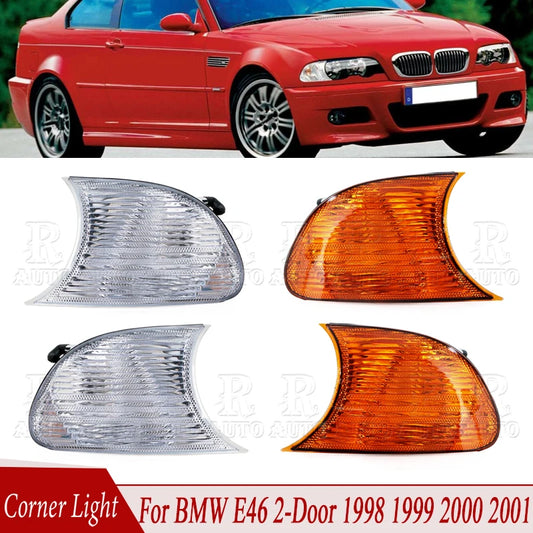 "BMW E46 Coupe (1998-2001) Front Turn Signal Lights: Left and Right."