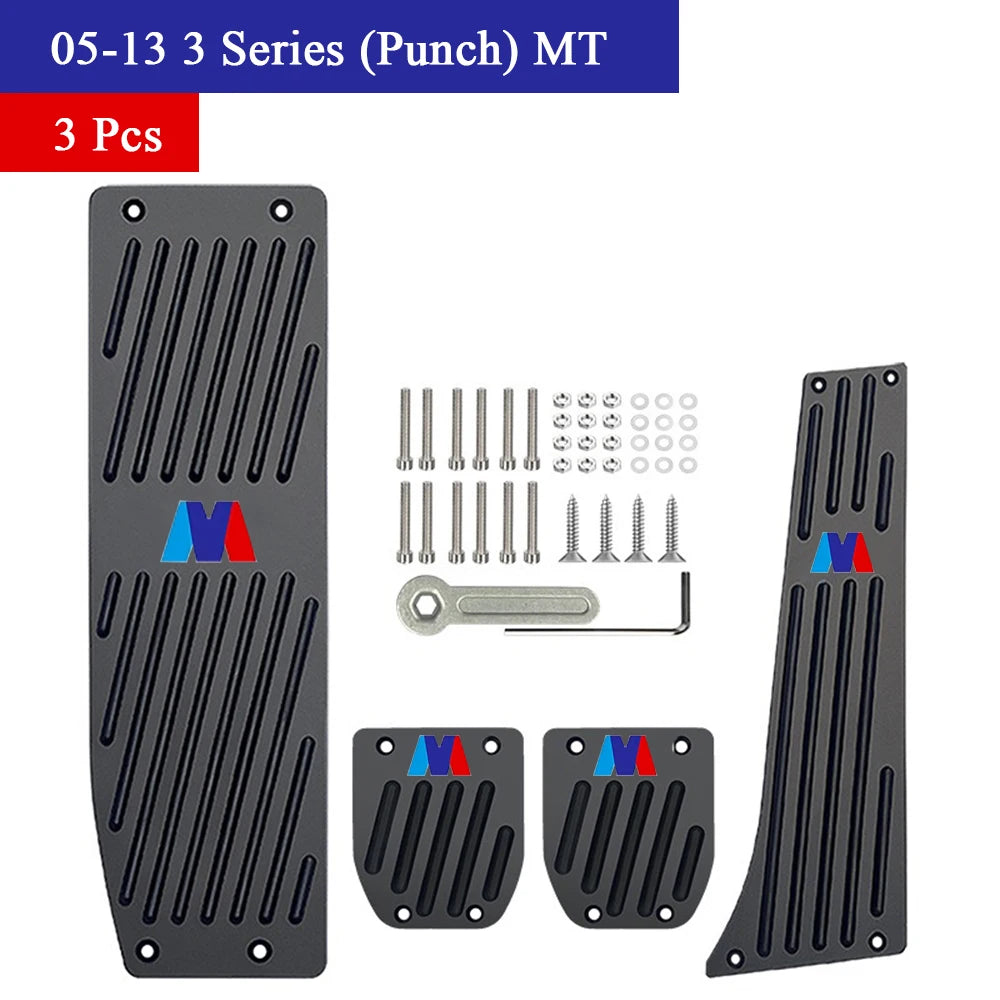 BMW Foot Pedal Covers Stainless Steel Rubber Anti-Slip Pedals - JustUsRacers