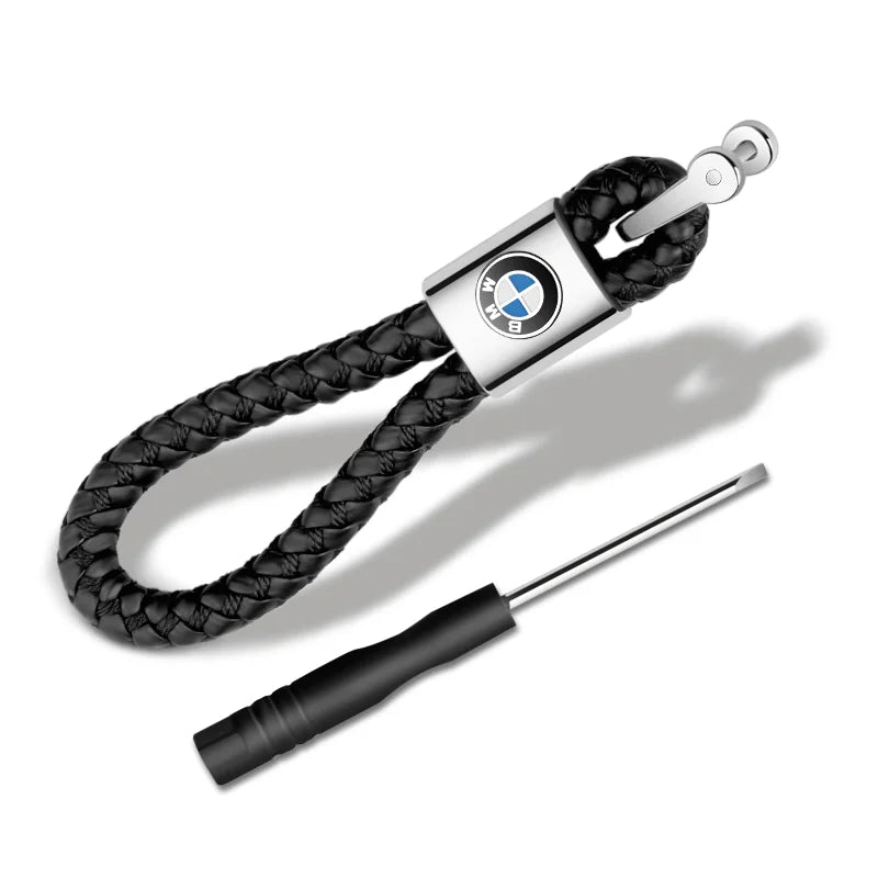 "BMW Genuine Leather Braid Bracelet: A sleek and authentic accessory crafted from high-quality, genuine BMW leather. This braid bracelet boasts an understated elegance that perfectly complements your professional style."