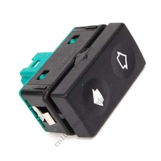 "Black power window switch for BMW E36 models (318i, 325i, 328i, M3): enhances convenience and functionality."