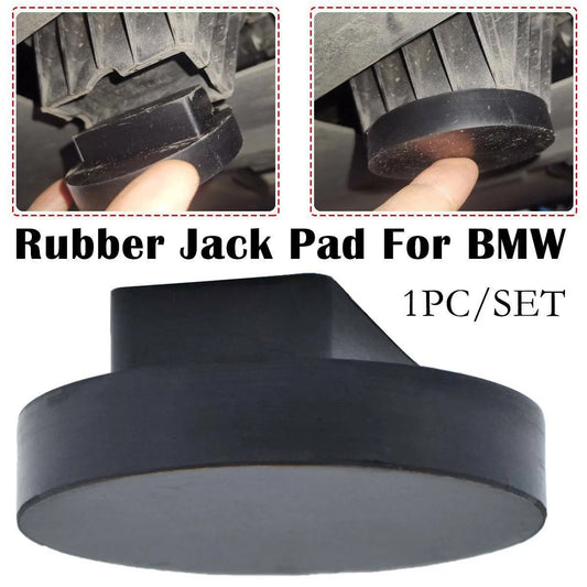 "BMW E46 jack stand insert with rubber pad for secure lifting."