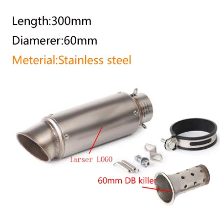 "Stainless steel Universal GP Carbon Exhaust: Two Suzuki GSX-S1000 / Versys exhaust pipes."