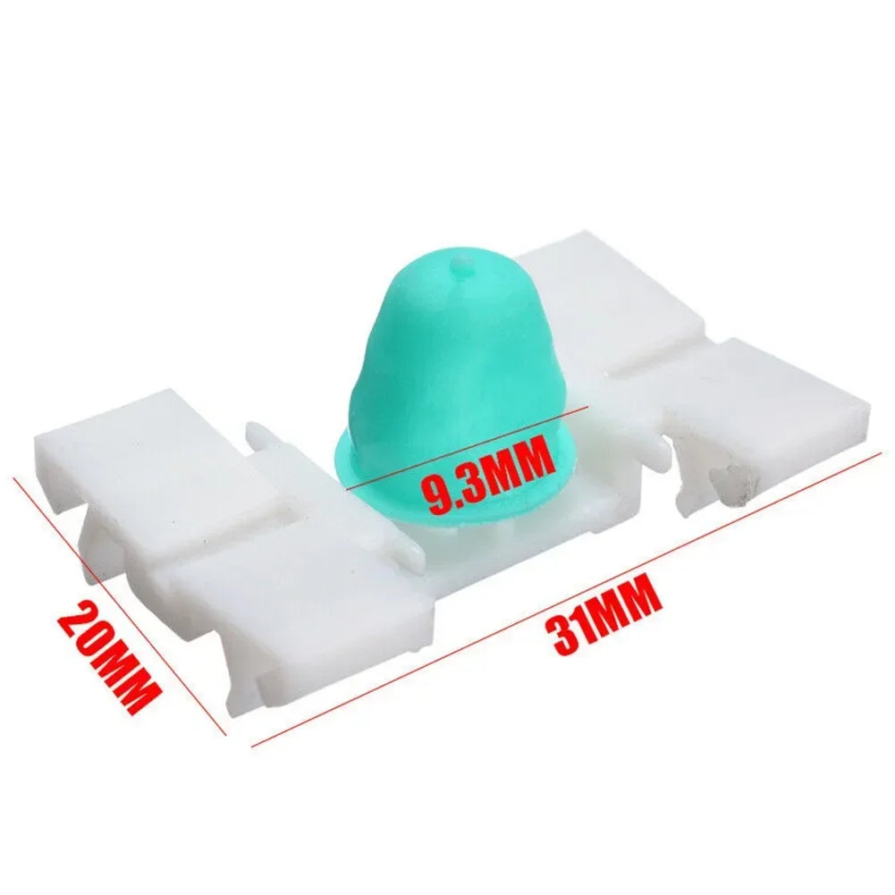 Green plastic trim moulding clip set for BMW E36 E46 (1993-2006) - 20pcs.