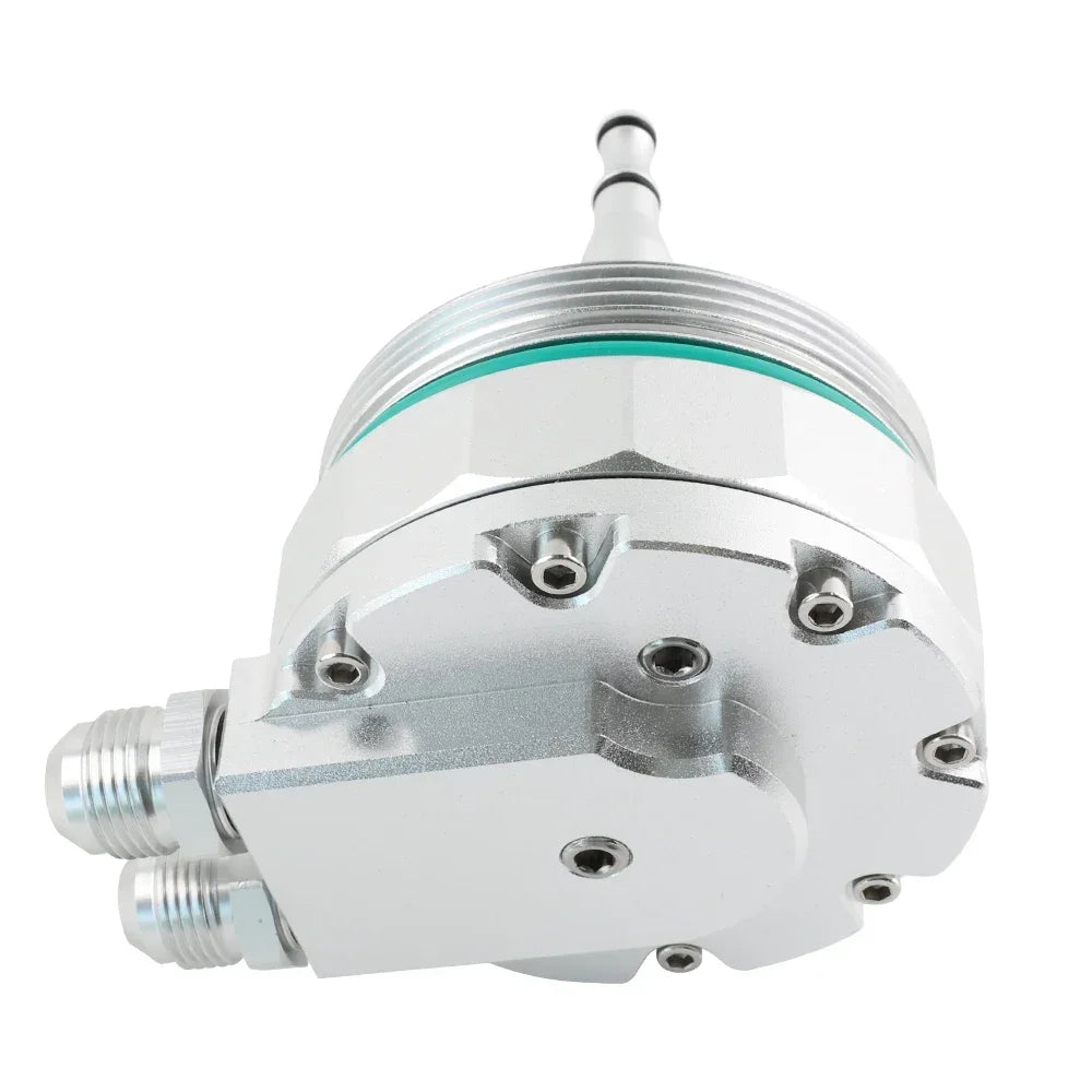 White metal Oil Filter Cap with Cooler Ports for BMW M52/M54 E46 E36 Z4 E39 engines.