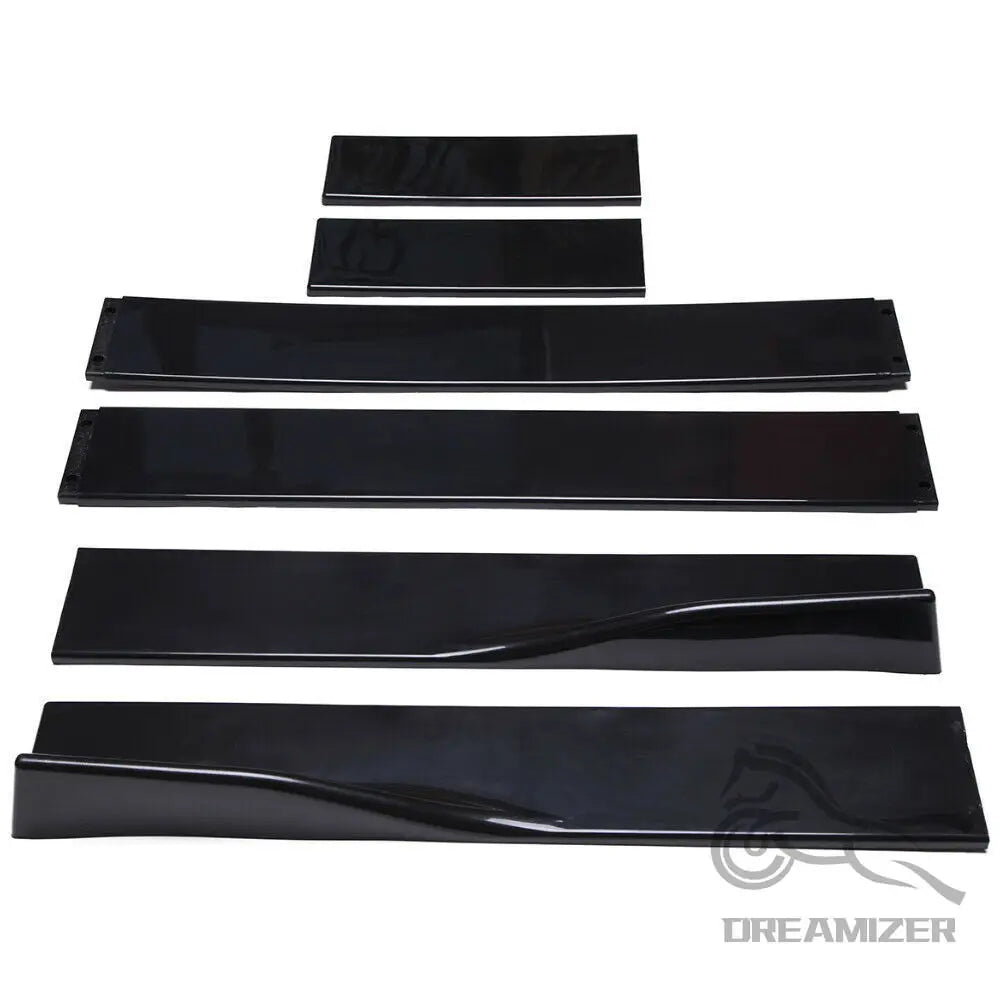 6PCS Universal Side Skirt Extension Rocker Plate Lip - JustUsRacers