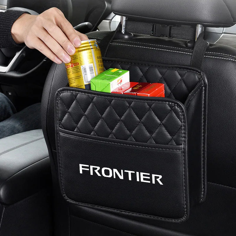 'Front seat storage bag organizer for cars — fits rear seats. Improves tidiness.'
