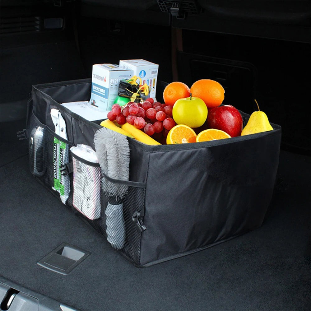 "BMW E36 E39 E46 Folding Trunk Organizer: Empty compact storage box."