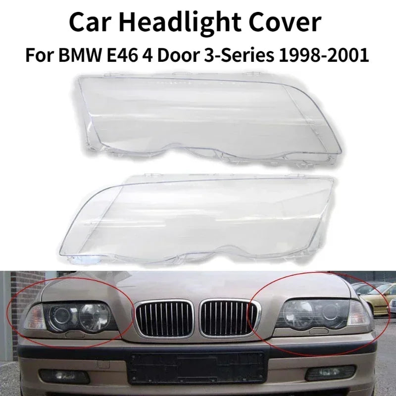 Car Headlight Cover for BMW E46 3-Series (1998–2001, 4-Door) - JustUsRacers