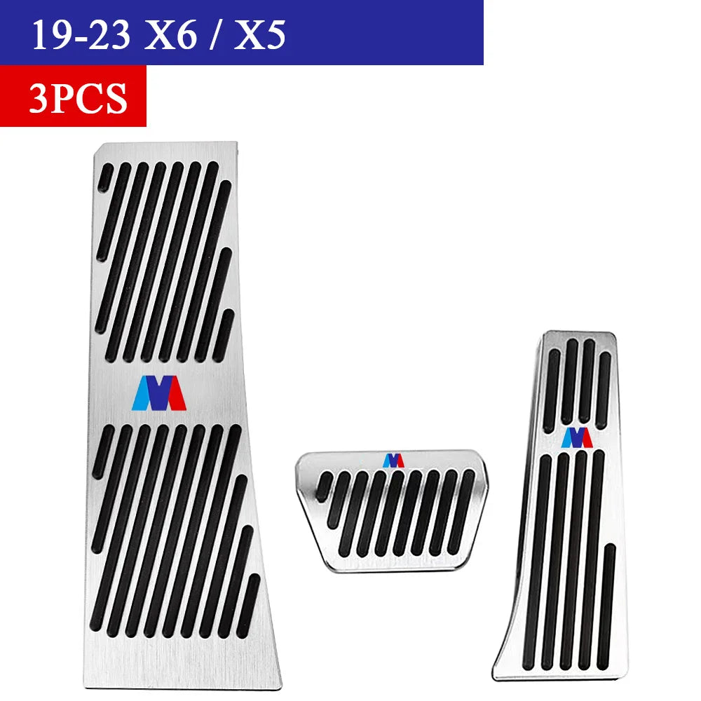 BMW Foot Pedal Covers Stainless Steel Rubber Anti-Slip Pedals - JustUsRacers