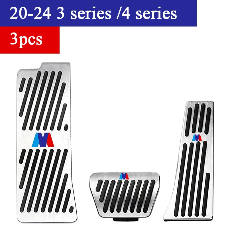 BMW Foot Pedal Covers Stainless Steel Rubber Anti-Slip Pedals - JustUsRacers