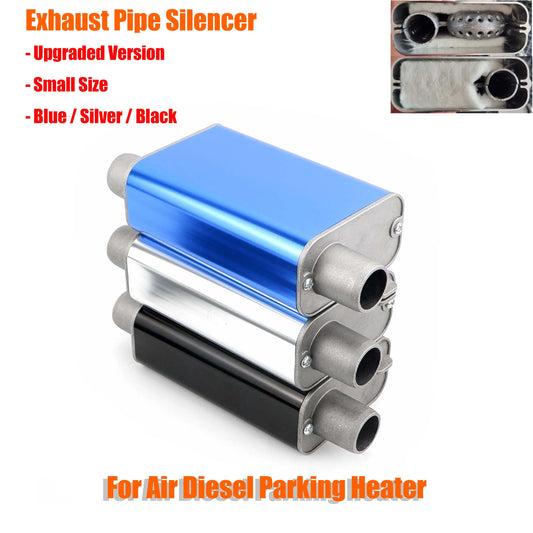 24mm S-curved diesel heater pipe exhaust silencer for cars, trucks, and campers.