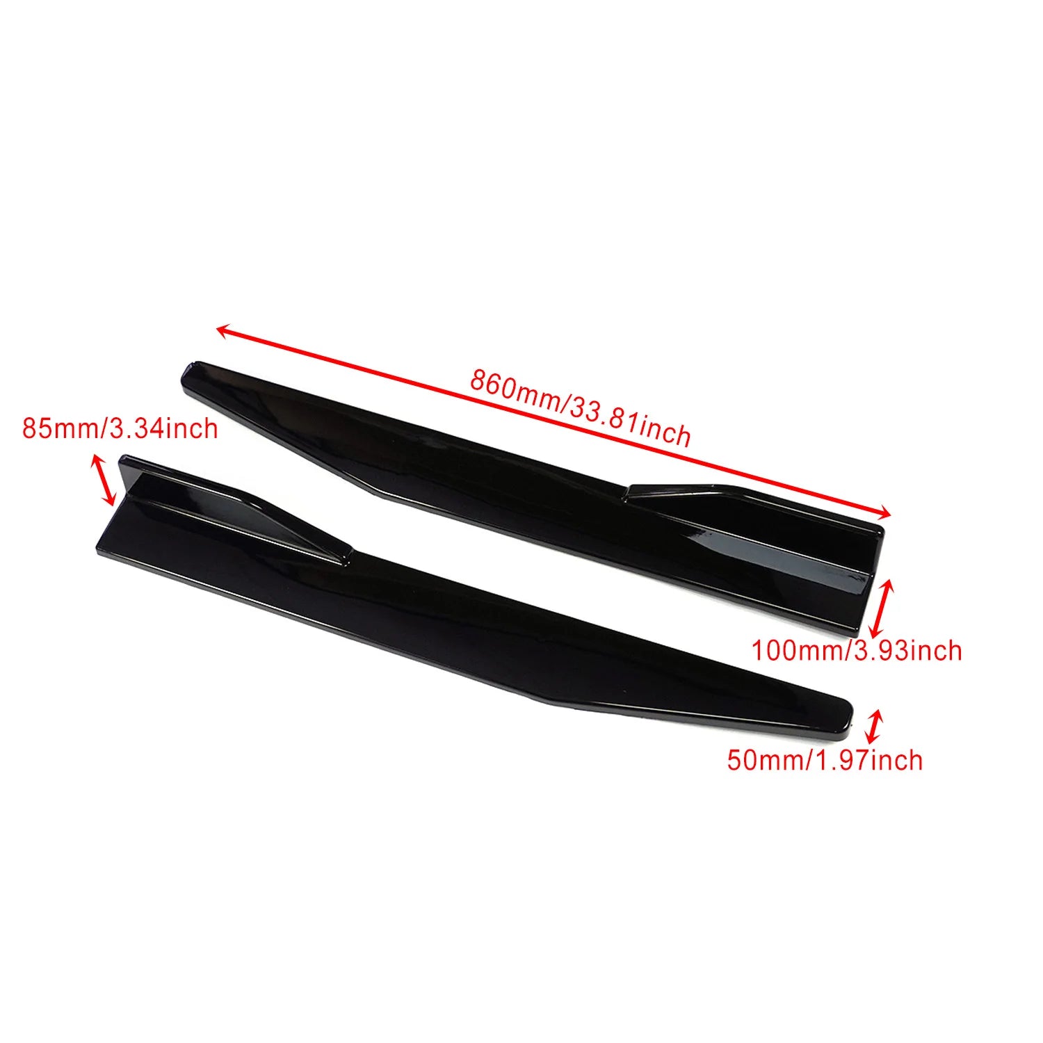 2PCS Car Side Skirts Universal 86cm - JustUsRacers