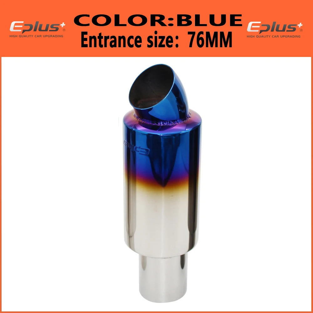 EPLUS Universal Stainless Steel Exhaust Muffler Tail Pipe Tip - JustUsRacers