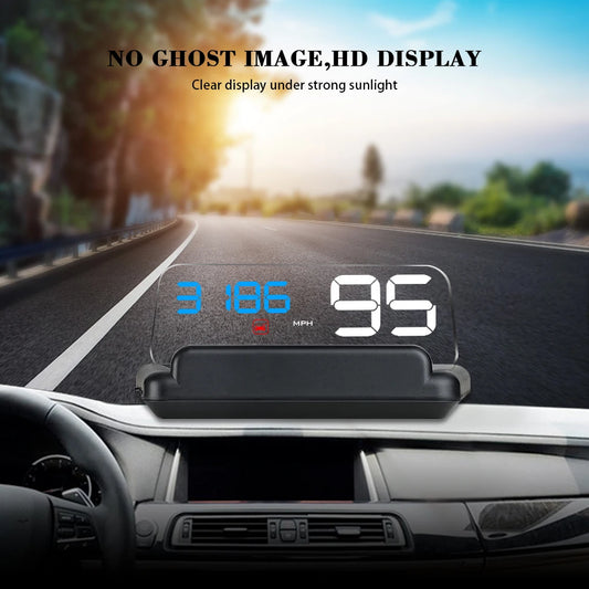 C500 BLUE OBD Gauge Display Car Head Up Display LCD Car HUD Turbo