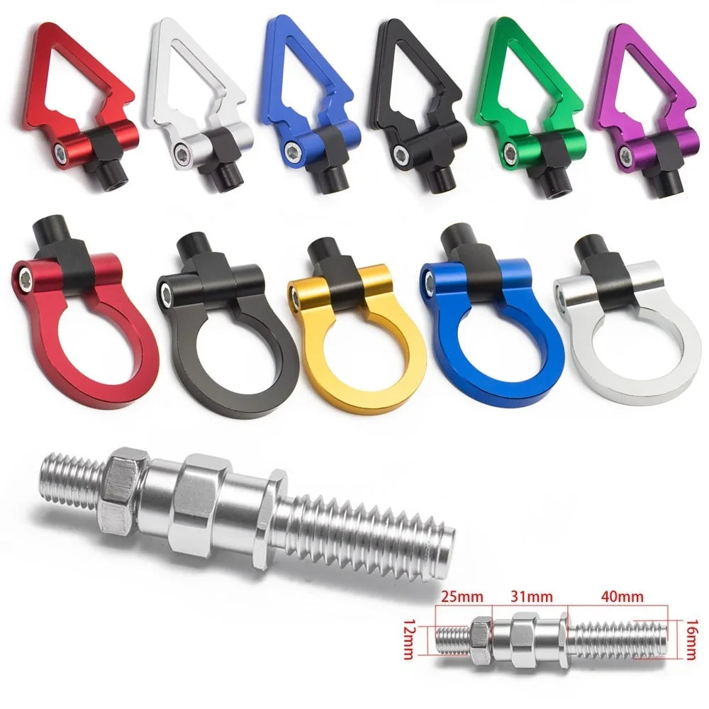 Universal aluminum towbar for BMW E46, E36, E30, E90 models - Includes 5pcs tow hooks.