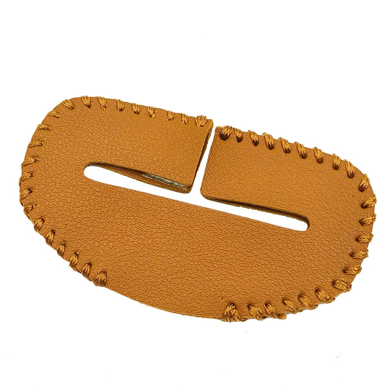 Leather car seat buckle protector set - fits A/B pillars. Premium leather, anti-scratch finish, set of 2. Fits BMW E46, E36, 