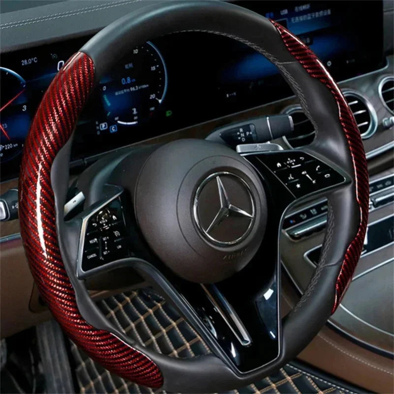 2024 Carbon Fiber Car Steering Wheel Cover (2PCS) - JustUsRacers