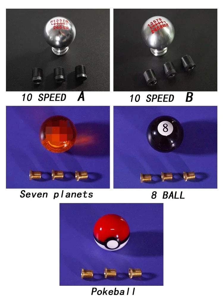 Car 10-Speed 7-Star Universal Aluminum Alloy Gear Shift Knob - JustUsRacers