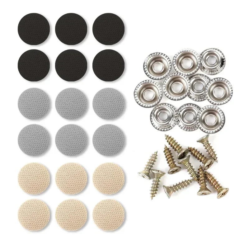 "Roof buckle retainer kit: includes 30/60 pcs. of screws and nuts for car headliner repair."