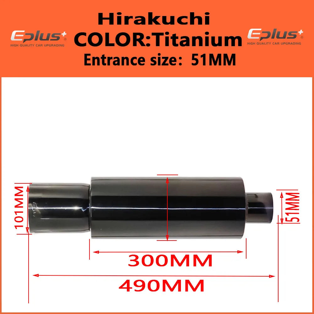 EPLUS Universal Car Exhaust Straight Muffler Tail Pipe - JustUsRacers