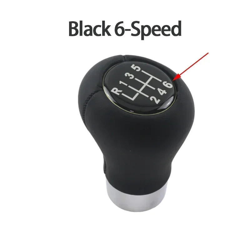"BMW 5/6-speed gear shift knob in black finish. Fits E30, E36, E46, E90, E60, and X5 models; Z4 not included."