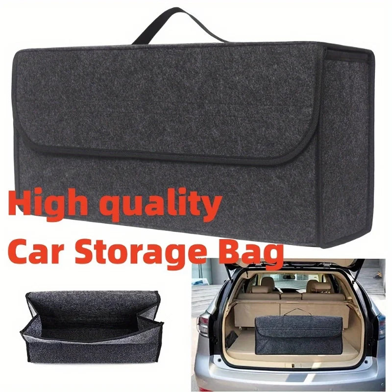 Gray Anti-Slip Car Trunk Storage Organizer - JustUsRacers