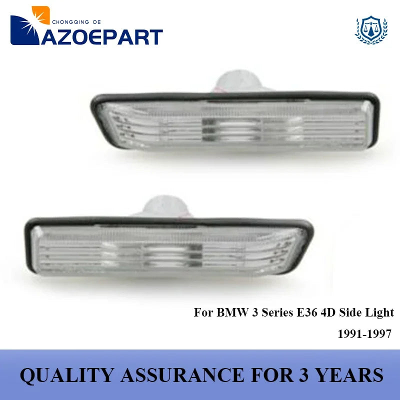 "Two BMW 3 Series front bumper lights" or "BMW 3 Series front bumper lights (pair)"