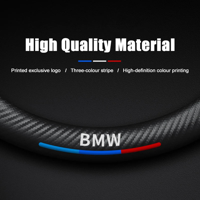 BMW M Sport steering wheel cover for select models (E36, E46, E90, F30, X5, X3, M3, M5). Premium quality.