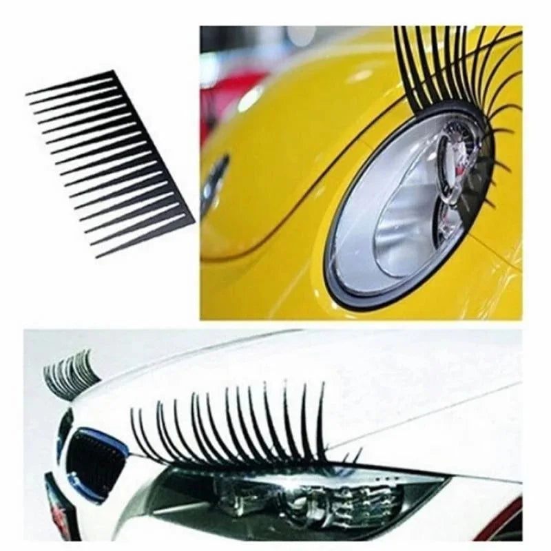 '2pc 3D false eyelashes for car headlights — accessorize with charm.'