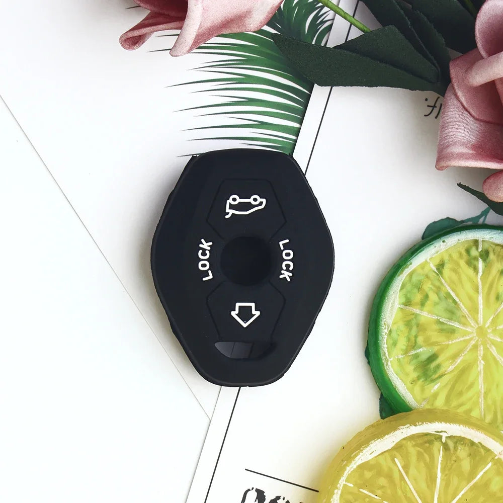 KEYYOU Silicone Remote Key Case Cover for BMW (1998–2005, 3 Buttons) - JustUsRacers