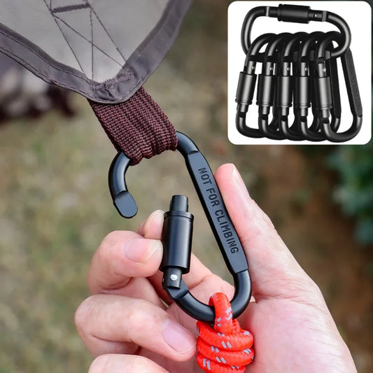 Carabiner set of 12 for camping/outdoor use - keys not included. Professional-grade hardware for EDC or survival kit.