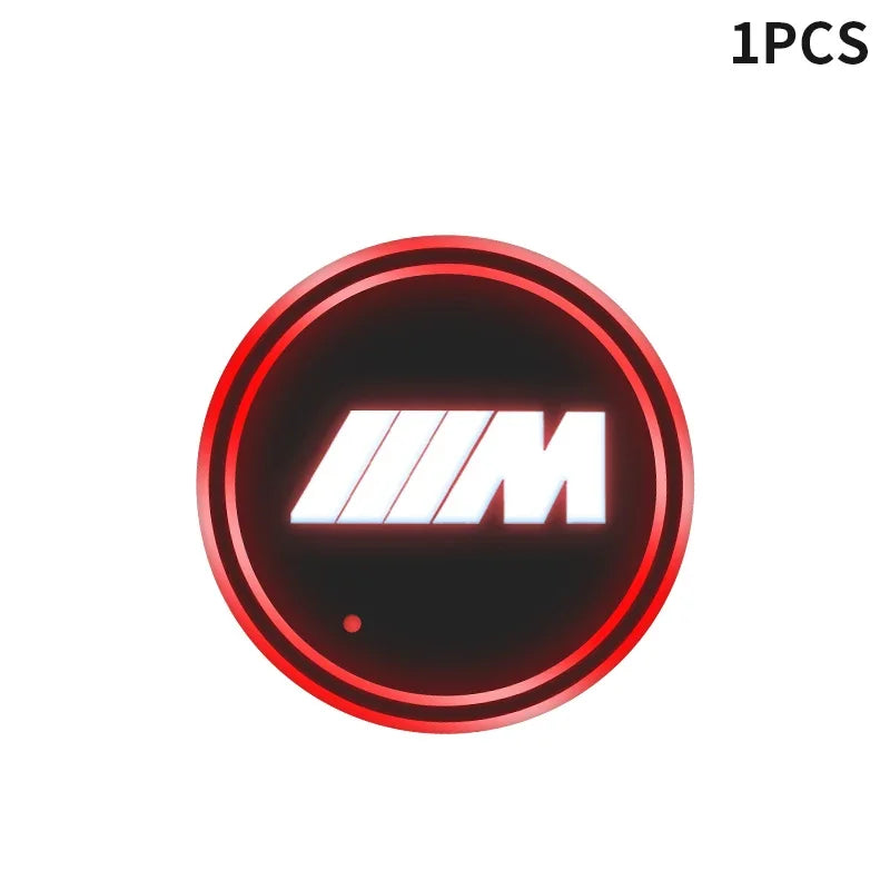 BMW M LED cup holder coaster - illuminated, 1/2 set.