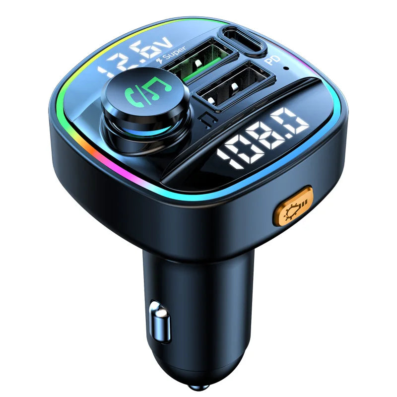 Bluetooth 5.0 FM Transmitter with Handsfree and MP3 Player - JustUsRacers