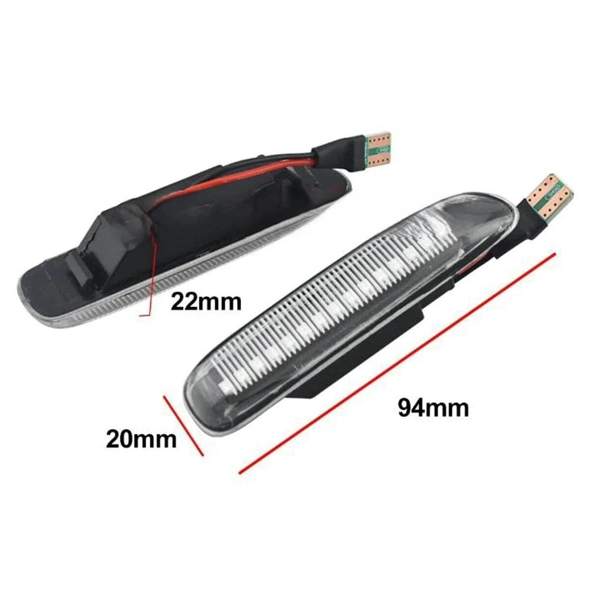 2Pcs Side Marker Fender Turn Signal Light LED Amber Clear BM2570107 For BMW E46 3-series 99-03 316i 318i Car Light Assemblies - JustUsRacers