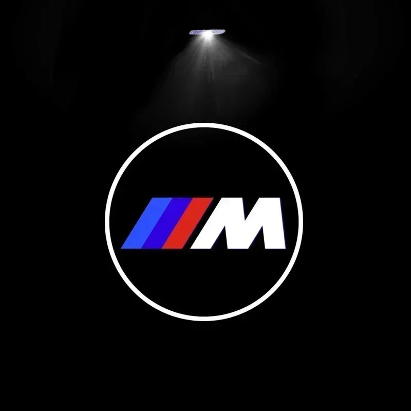 "BMW logo elegantly displayed against a dark background."