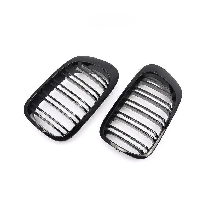 BMW E46 M3 Coupe (1999-2002) - Replacement Double Line Kidney Grille in Chrome. Fits front bumper. OEM-style fitment.